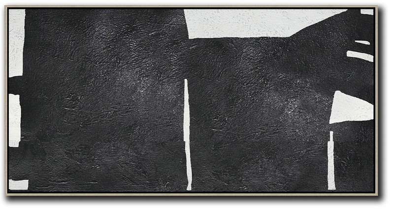 Huge Abstract Canvas Art,Oversized Horizontal Minimal Art On Canvas - Hand Paint Large Clean Modern Art